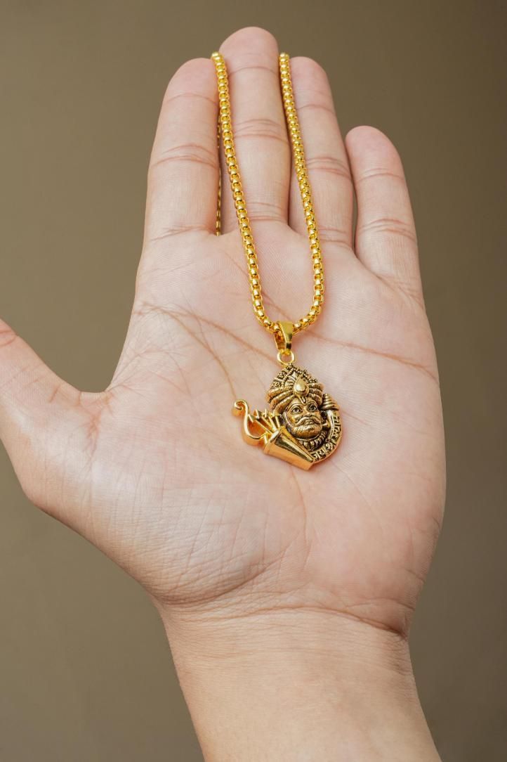 SHRI MANDIR SHOP™ Khatu Shyamji Pendant with Chain