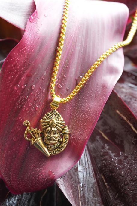 SHRI MANDIR SHOP™ Khatu Shyamji Pendant with Chain