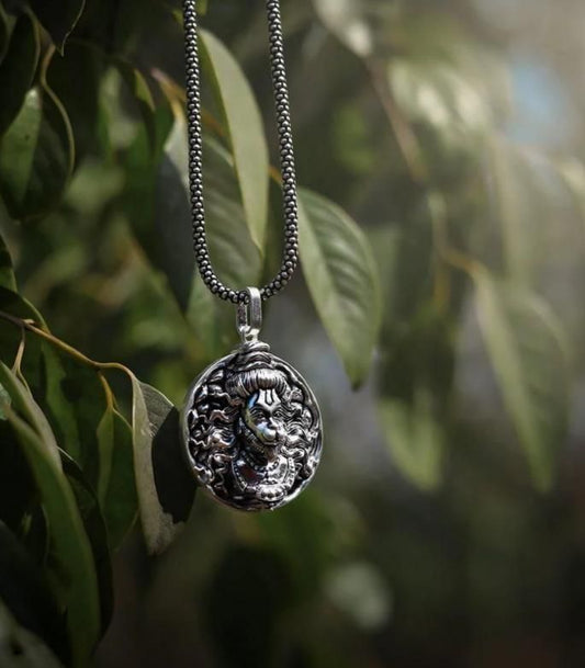 Hanuman Ji Pendant oxidized Silver Chain | Original Shri Mandir Product - 🙏