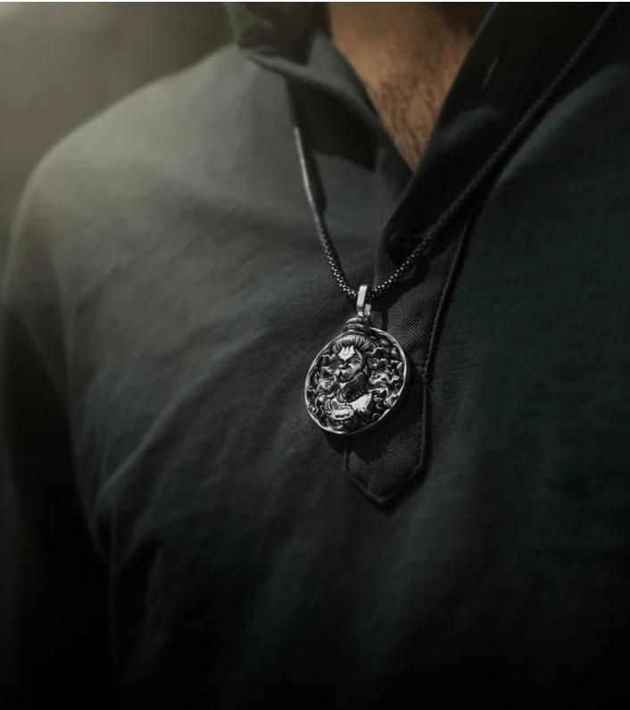 Hanuman Ji Pendant oxidized Silver Chain | Original Shri Mandir Product - 🙏